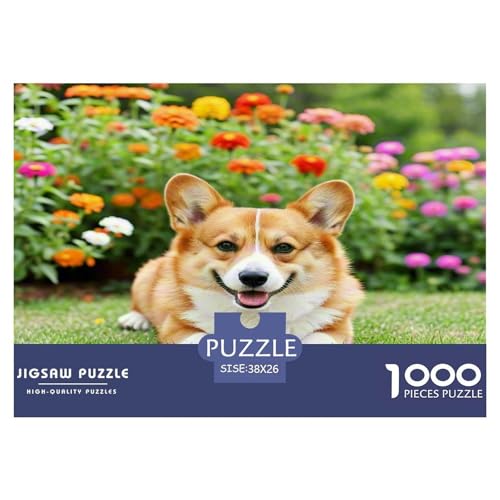 Corgi 1000-teiliges Tier Puzzles Premium Quality Pädagogisch - Home Room Decoration Für Erwachsene Und Kinder Ab 12 Jahren Wertvoll Geschenk Für 38x26cm/1000pcs von MMDASBVPE