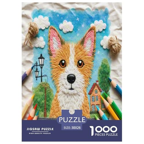 Der Bedlington Terrier 1000 Teile Tierhund Puzzles Premium Quality Familienspiel - Home Room Decoration Erwachsene Und Kinder Geschenk Für Von 12 Jahren 38x26cm/1000pcs von MMDASBVPE
