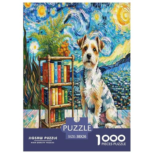 Der Bedlington Terrier 1000 Teile Tierhund Puzzles Premium Quality Familienspiel - Home Room Decoration Für Erwachsene Und Kinder Ab 12 Jahren Buntes Spielzeug 38x26cm/1000pcs von MMDASBVPE
