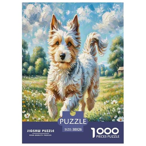 Der Bedlington Terrier 1000 Teile Tierhund Puzzles Premium Quality Familienspiel - Home Room Decoration Für Erwachsene Und Kinder Ab 12 Jahren Wertvoll Geschenk Für 38x26cm/1000pcs von MMDASBVPE