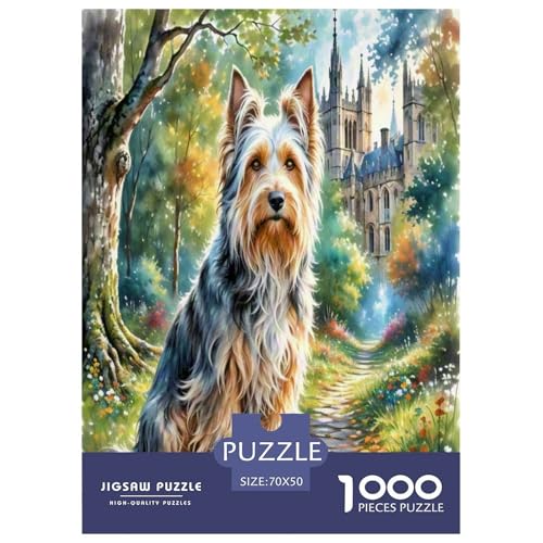 Der Bedlington Terrier 1000 Teile Tierhund Puzzles Premium Quality Familienspiel - Home Room Decoration Unterhaltung Für Erwachsene Und Kinder Wertvoll Geschenk Für 70x50cm/1000pcs von MMDASBVPE