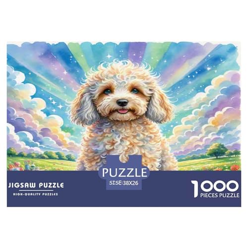 Der Bedlington Terrier 1000 Teile Tierhund Puzzles Premium Quality Pädagogisch - Home Room Decoration Für Erwachsene, Familien Passen Geschenk Für Kinder Von 12 Jahren 38x26cm/1000pcs von MMDASBVPE