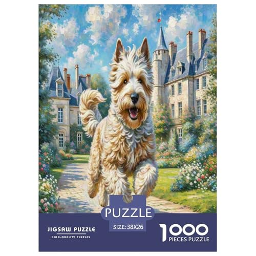 Der Bedlington Terrier 1000 Teile Tierhund Puzzles Premium Quality Pädagogisch - Home Room Decoration Für Erwachsene Und Kinder Ab 12 Jahren Buntes Spielzeug 38x26cm/1000pcs von MMDASBVPE