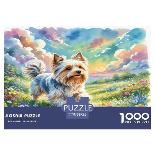 Der Bedlington Terrier 1000 Teile Tierhund Puzzles Premium Quality Pädagogisch - Home Room Decoration Für Erwachsene Und Kinder Ab 12 Jahren Buntes Spielzeug 38x26cm/1000pcs von MMDASBVPE