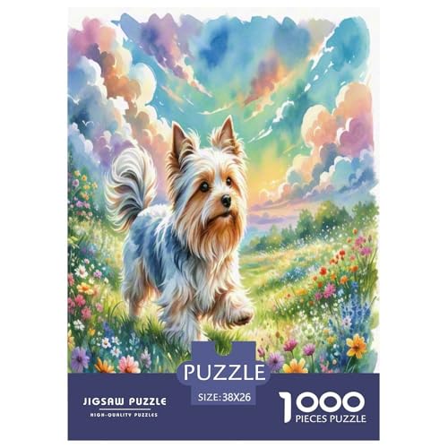 Der Bedlington Terrier 1000 Teile Tierhund Puzzles Premium Quality Pädagogisch - Home Room Decoration Für Erwachsene Und Kinder Ab 12 Jahren Wertvoll Geschenk Für 38x26cm/1000pcs von MMDASBVPE