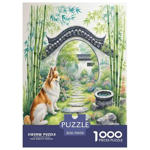 Der Bedlington Terrier 1000 Teile Tierhund Puzzles Premium Quality Pädagogisch - Home Room Decoration Für Erwachsene Und Kinder Ab 12 Jahren Wertvoll Geschenk Für 70x50cm/1000pcs von MMDASBVPE