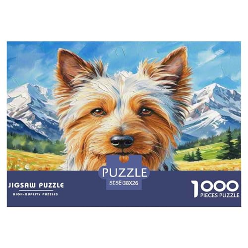 Der Bedlington Terrier 1000-teiliges Tierhund Puzzles Premium Quality Familienspiel - Home Room Decoration Unterhaltung Für Erwachsene Und Kinder Wertvoll Geschenk Für 38x26cm/1000pcs von MMDASBVPE