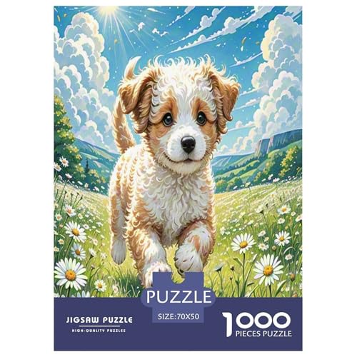 Der Bedlington Terrier 1000-teiliges Tierhund Puzzles Premium Quality Pädagogisch - Home Room Decoration Erwachsene Und Kinder Buntes Spielzeug 70x50cm/1000pcs von MMDASBVPE