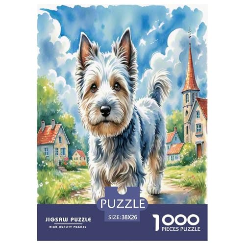 Der Bedlington Terrier 1000-teiliges Tierhund Puzzles Premium Quality Pädagogisch - Home Room Decoration Für Erwachsene Und Kinder Ab 12 Jahren Wertvoll Geschenk Für 38x26cm/1000pcs von MMDASBVPE