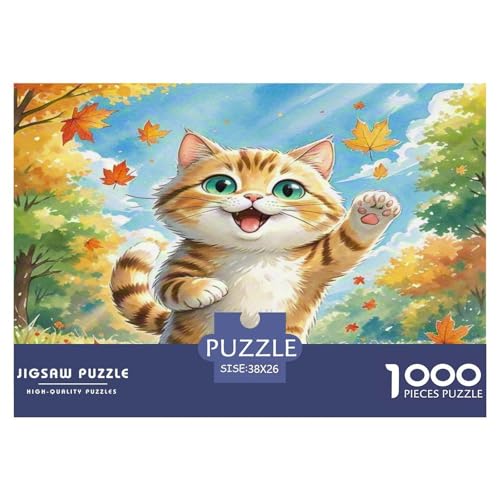 Dongcini Katze 1000 Teile Tier Puzzles Premium Quality Familienspiel - Home Room Decoration Erwachsene Und Kinder Geschenk Für Von 12 Jahren 38x26cm/1000pcs von MMDASBVPE