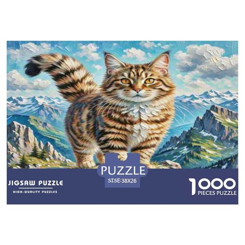 Dongcini Katze 1000 Teile Tier Puzzles Premium Quality Pädagogisch - Home Room Decoration Erwachsene Und Kinder Buntes Spielzeug 38x26cm/1000pcs Dongcini Katze 1000 Teile Tier Puzzles Premium Quality Pädagogisch - Home Room Decoration Erwachsene Und Kinder Buntes Spielzeug 38x26cm/1000pcs von MMDASBVPE