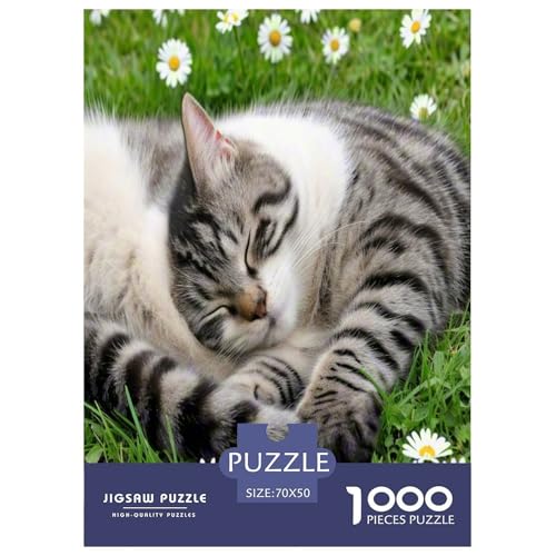 Dongcini Katze 1000 Teile Tier Puzzles Premium Quality Pädagogisch - Home Room Decoration Für Erwachsene Und Kinder Ab 12 Jahren Wertvoll Geschenk Für 70x50cm/1000pcs von MMDASBVPE