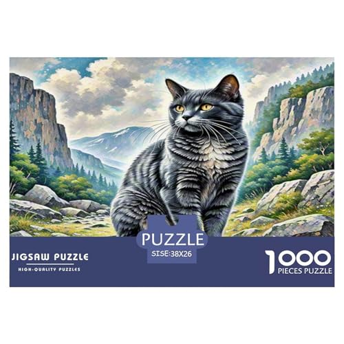 Dongcini Katze 1000-teiliges Tier Puzzles Premium Quality Pädagogisch - Home Room Decoration Erwachsene Und Kinder Buntes Spielzeug 38x26cm/1000pcs Dongcini Katze 1000-teiliges Tier Puzzles Premium Quality Pädagogisch - Home Room Decoration Erwachsene Und Kinder Buntes Spielzeug 38x26cm/1000pcs von MMDASBVPE