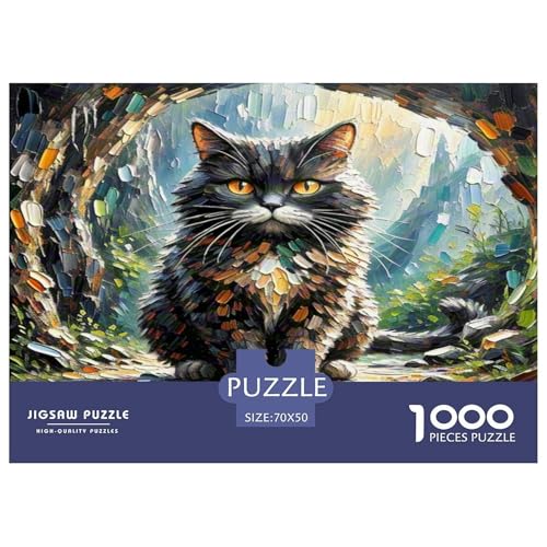Dongcini Katze 1000-teiliges Tier Puzzles Premium Quality Pädagogisch - Home Room Decoration Für Erwachsene, Familien Passen Geschenk Für Kinder Von 12 Jahren 70x50cm/1000pcs Dongcini Katze 1000-teiliges Tier Puzzles Premium Quality Pädagogisch - Home Room Decoration Für Erwachsene, Familien Passen Geschenk Für Kinder Von 12 Jahren 70x50cm/1000pcs von MMDASBVPE