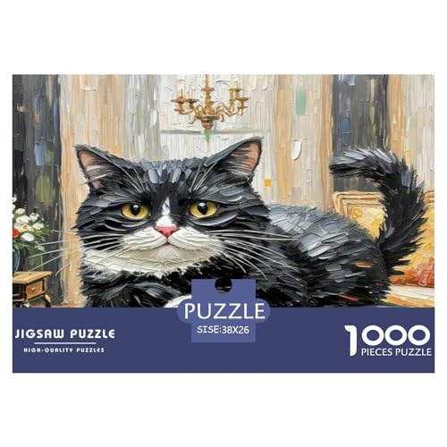 Dongcini Katze 1000-teiliges Tier Puzzles Premium Quality Pädagogisch - Home Room Decoration Unterhaltung Für Erwachsene Und Kinder Wertvoll Geschenk Für 38x26cm/1000pcs Dongcini Katze 1000-teiliges Tier Puzzles Premium Quality Pädagogisch - Home Room Decoration Unterhaltung Für Erwachsene Und Kinder Wertvoll Geschenk Für 38x26cm/1000pcs von MMDASBVPE