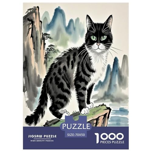 Europäisches Kurzhaar 1000 Teile Tier Puzzles Premium Quality Pädagogisch - Home Room Decoration Für Erwachsene Und Kinder Ab 12 Jahren Wertvoll Geschenk Für 70x50cm/1000pcs von MMDASBVPE