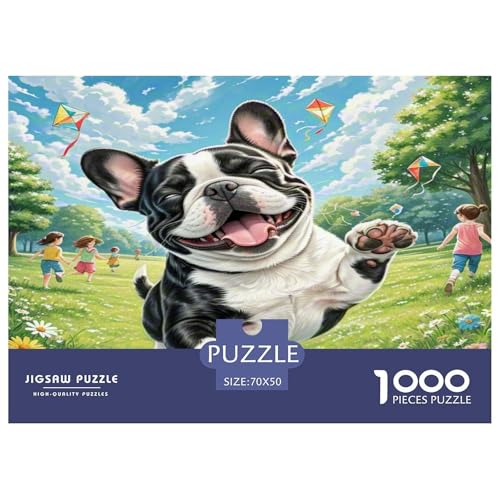Französische Bulldogge 1000 Teile Kleine Tierhunde Puzzles Premium Quality Familienspiel - Home Room Decoration Für Erwachsene, Familien Passen Buntes Spielzeug 70x50cm/1000pcs Französische Bulldogge 1000 Teile Kleine Tierhunde Puzzles Premium Quality Familienspiel - Home Room Decoration Für Erwachsene, Familien Passen Buntes Spielzeug 70x50cm/1000pcs von MMDASBVPE