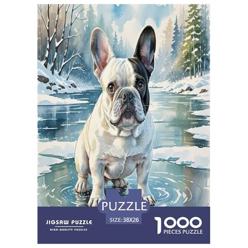 Französische Bulldogge 1000 Teile Kleine Tierhunde Puzzles Premium Quality Pädagogisch - Home Room Decoration Erwachsene Und Kinder Buntes Spielzeug 38x26cm/1000pcs Französische Bulldogge 1000 Teile Kleine Tierhunde Puzzles Premium Quality Pädagogisch - Home Room Decoration Erwachsene Und Kinder Buntes Spielzeug 38x26cm/1000pcs von MMDASBVPE