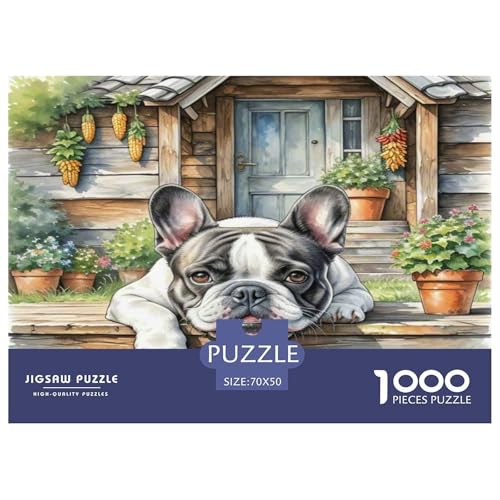Französische Bulldogge 1000 Teile Tier Puzzles Premium Quality Familienspiel - Home Room Decoration Für Erwachsene Und Kinder Ab 12 Jahren Wertvoll Geschenk Für 70x50cm/1000pcs Französische Bulldogge 1000 Teile Tier Puzzles Premium Quality Familienspiel - Home Room Decoration Für Erwachsene Und Kinder Ab 12 Jahren Wertvoll Geschenk Für 70x50cm/1000pcs von MMDASBVPE