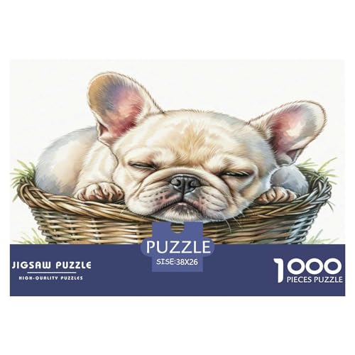Französische Bulldogge 1000-teiliges Kleine Tierhunde Puzzles Premium Quality Pädagogisch - Home Room Decoration Erwachsene Und Kinder Geschenk Für Von 12 Jahren 38x26cm/1000pcs Französische Bulldogge 1000-teiliges Kleine Tierhunde Puzzles Premium Quality Pädagogisch - Home Room Decoration Erwachsene Und Kinder Geschenk Für Von 12 Jahren 38x26cm/1000pcs von MMDASBVPE
