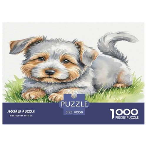 Irischer Terrier 1000 Teile Kleine Tierhunde Puzzles Herausforderndes Pädagogisch - Home Room Decoration Erwachsene Und Kinder Wertvoll Geschenk Für 70x50cm/1000pcs von MMDASBVPE