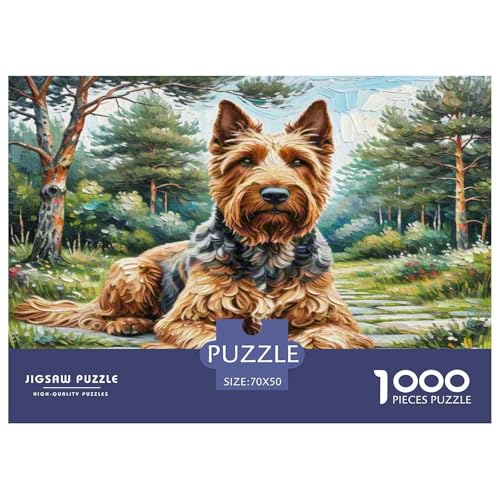 Irischer Terrier 1000 Teile Kleine Tierhunde Puzzles Premium Quality Familienspiel - Home Room Decoration Erwachsene Und Kinder Buntes Spielzeug 70x50cm/1000pcs von MMDASBVPE