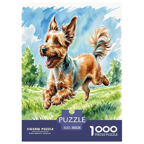 Irischer Terrier 1000 Teile Kleine Tierhunde Puzzles Premium Quality Familienspiel - Home Room Decoration Erwachsene Und Kinder Geschenk Für Von 12 Jahren 38x26cm/1000pcs von MMDASBVPE