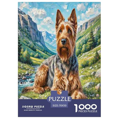 Irischer Terrier 1000 Teile Kleine Tierhunde Puzzles Premium Quality Familienspiel - Home Room Decoration Erwachsene Und Kinder Geschenk Für Von 12 Jahren 70x50cm/1000pcs von MMDASBVPE
