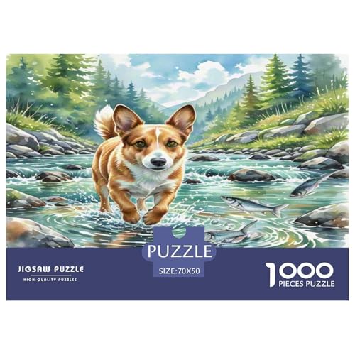 Irischer Terrier 1000 Teile Kleine Tierhunde Puzzles Premium Quality Familienspiel - Home Room Decoration Unterhaltung Für Erwachsene Und Kinder Buntes Spielzeug 70x50cm/1000pcs von MMDASBVPE