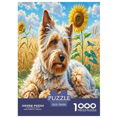 Irischer Terrier 1000 Teile Kleine Tierhunde Puzzles Premium Quality Pädagogisch - Home Room Decoration Erwachsene Und Kinder Buntes Spielzeug 70x50cm/1000pcs von MMDASBVPE