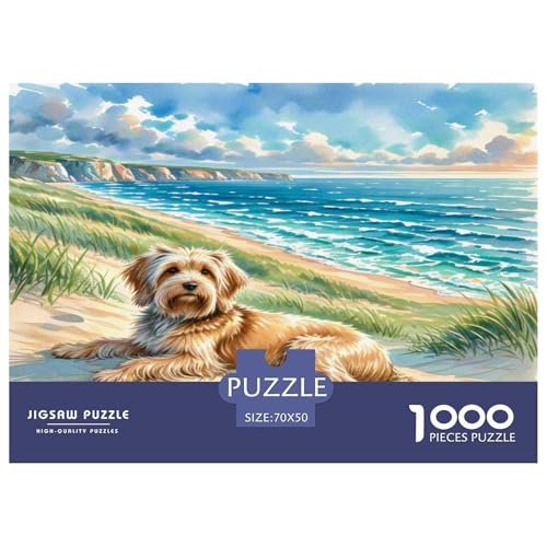 Irischer Terrier 1000 Teile Kleine Tierhunde Puzzles Premium Quality Pädagogisch - Home Room Decoration Erwachsene Und Kinder Wertvoll Geschenk Für 70x50cm/1000pcs von MMDASBVPE