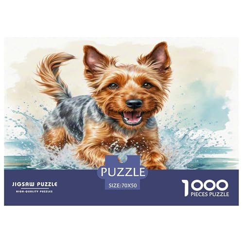 Irischer Terrier 1000 Teile Kleine Tierhunde Puzzles Premium Quality Pädagogisch - Home Room Decoration Unterhaltung Für Erwachsene Und Kinder Buntes Spielzeug 70x50cm/1000pcs von MMDASBVPE