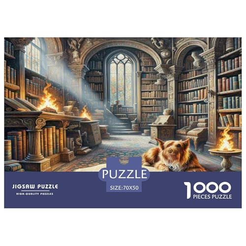 Irischer Terrier 1000 Teile Kleine Tierhunde Puzzles Premium Quality Pädagogisch - Home Room Decoration Unterhaltung Für Erwachsene Und Kinder Wertvoll Geschenk Für 70x50cm/1000pcs von MMDASBVPE