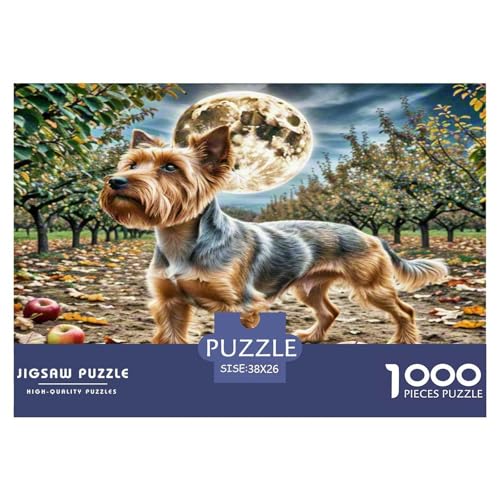 Irischer Terrier 1000-teiliges Kleine Tierhunde Puzzles Premium Quality Familienspiel - Home Room Decoration Erwachsene Und Kinder Geschenk Für Von 12 Jahren 38x26cm/1000pcs von MMDASBVPE