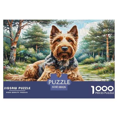 Irischer Terrier 1000-teiliges Kleine Tierhunde Puzzles Premium Quality Familienspiel - Home Room Decoration Erwachsene Und Kinder Wertvoll Geschenk Für 38x26cm/1000pcs von MMDASBVPE