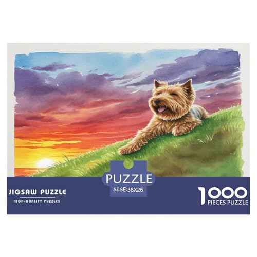 Irischer Terrier 1000-teiliges Kleine Tierhunde Puzzles Premium Quality Familienspiel - Home Room Decoration Erwachsene Und Kinder Wertvoll Geschenk Für 38x26cm/1000pcs von MMDASBVPE