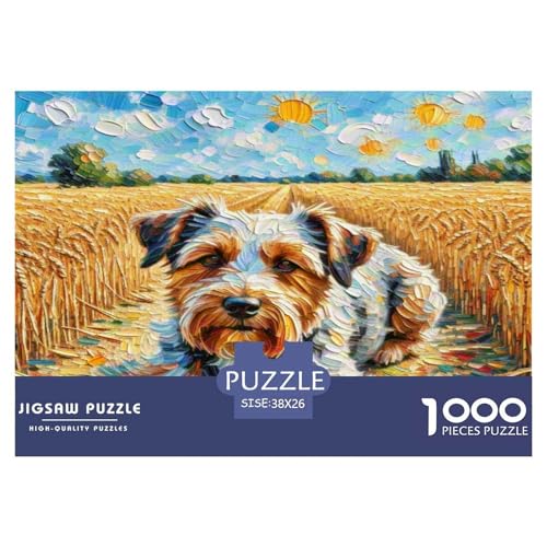Irischer Terrier 1000-teiliges Kleine Tierhunde Puzzles Premium Quality Familienspiel - Home Room Decoration Für Erwachsene, Familien Passen Buntes Spielzeug 38x26cm/1000pcs Irischer Terrier 1000-teiliges Kleine Tierhunde Puzzles Premium Quality Familienspiel - Home Room Decoration Für Erwachsene, Familien Passen Buntes Spielzeug 38x26cm/1000pcs von MMDASBVPE
