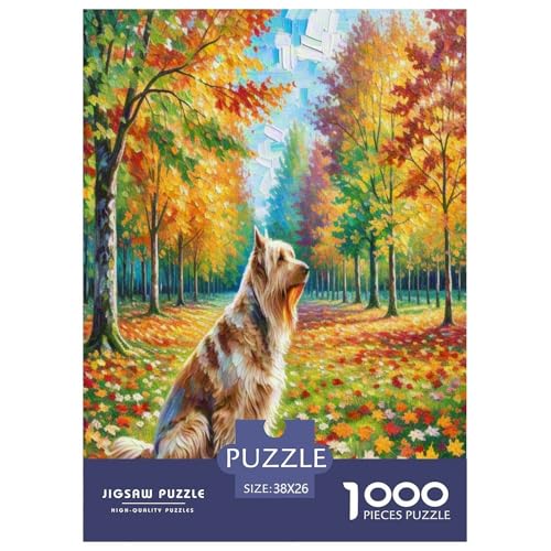 Irischer Terrier 1000-teiliges Kleine Tierhunde Puzzles Premium Quality Familienspiel - Home Room Decoration Für Erwachsene, Familien Passen Buntes Spielzeug 38x26cm/1000pcs von MMDASBVPE