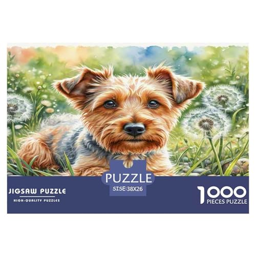 Irischer Terrier 1000-teiliges Kleine Tierhunde Puzzles Premium Quality Familienspiel - Home Room Decoration Unterhaltung Für Erwachsene Und Kinder Buntes Spielzeug 38x26cm/1000pcs von MMDASBVPE