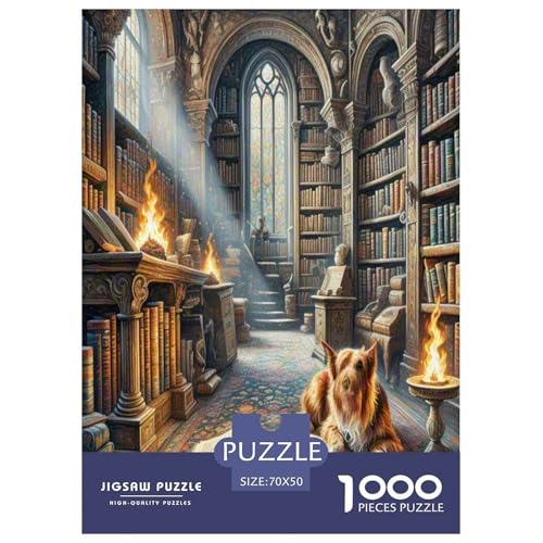 Irischer Terrier 1000-teiliges Kleine Tierhunde Puzzles Premium Quality Familienspiel - Home Room Decoration Unterhaltung Für Erwachsene Und Kinder Buntes Spielzeug 70x50cm/1000pcs von MMDASBVPE
