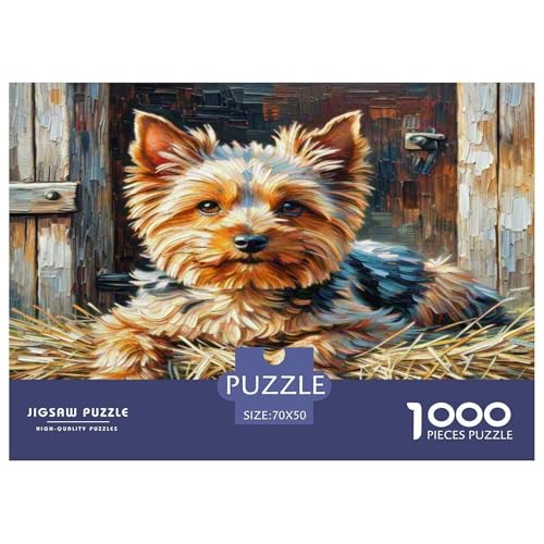 Irischer Terrier 1000-teiliges Kleine Tierhunde Puzzles Premium Quality Familienspiel - Home Room Decoration Unterhaltung Für Erwachsene Und Kinder Buntes Spielzeug 70x50cm/1000pcs von MMDASBVPE