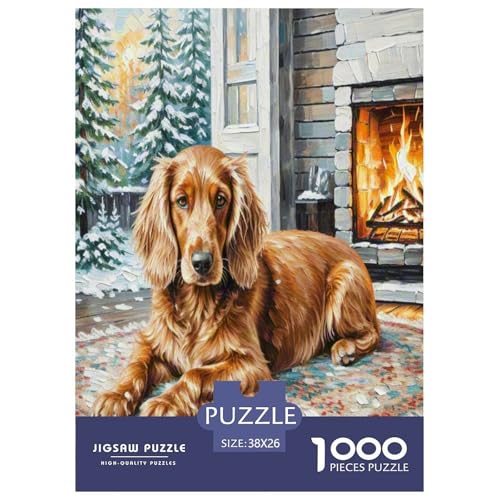 Irischer Terrier 1000-teiliges Kleine Tierhunde Puzzles Premium Quality Familienspiel - Home Room Decoration Unterhaltung Für Erwachsene Und Kinder Wertvoll Geschenk Für 38x26cm/1000pcs Irischer Terrier 1000-teiliges Kleine Tierhunde Puzzles Premium Quality Familienspiel - Home Room Decoration Unterhaltung Für Erwachsene Und Kinder Wertvoll Geschenk Für 38x26cm/1000pcs von MMDASBVPE