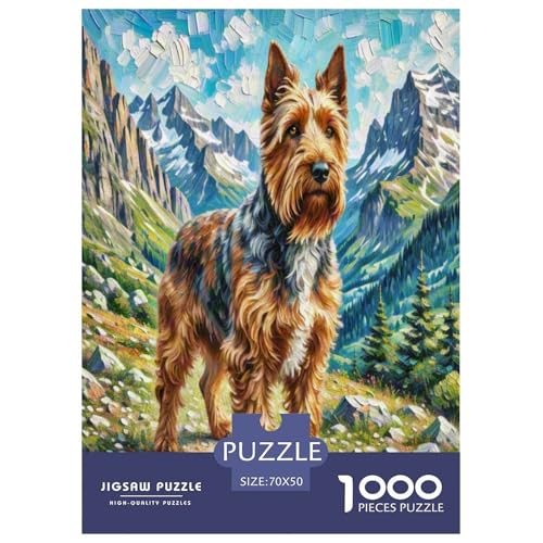 Irischer Terrier 1000-teiliges Kleine Tierhunde Puzzles Premium Quality Pädagogisch - Home Room Decoration Erwachsene Und Kinder Buntes Spielzeug 70x50cm/1000pcs von MMDASBVPE