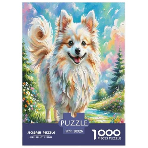 Japanischer spitzer Nasenhund 1000 Teile Kleine Tierhunde Puzzles Herausforderndes Pädagogisch - Home Room Decoration Erwachsene Und Kinder Wertvoll Geschenk Für 38x26cm/1000pcs von MMDASBVPE
