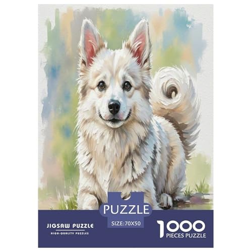 Japanischer spitzer Nasenhund 1000 Teile Kleine Tierhunde Puzzles Herausforderndes Pädagogisch - Home Room Decoration Erwachsene Und Kinder Wertvoll Geschenk Für 70x50cm/1000pcs von MMDASBVPE