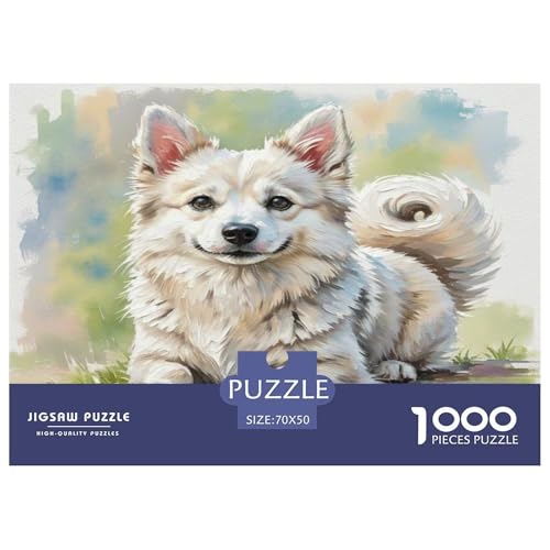 Japanischer spitzer Nasenhund 1000 Teile Kleine Tierhunde Puzzles Premium Quality Familienspiel - Home Room Decoration Erwachsene Und Kinder Buntes Spielzeug 70x50cm/1000pcs von MMDASBVPE