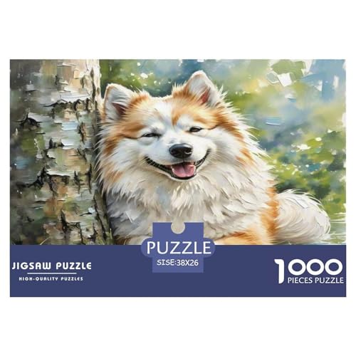 Japanischer spitzer Nasenhund 1000 Teile Kleine Tierhunde Puzzles Premium Quality Pädagogisch - Home Room Decoration Erwachsene Und Kinder Wertvoll Geschenk Für 38x26cm/1000pcs von MMDASBVPE