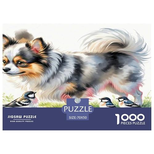 Japanischer spitzer Nasenhund 1000 Teile Kleine Tierhunde Puzzles Premium Quality Pädagogisch - Home Room Decoration Erwachsene Und Kinder Wertvoll Geschenk Für 70x50cm/1000pcs von MMDASBVPE
