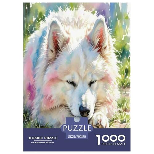 Japanischer spitzer Nasenhund 1000 Teile Kleine Tierhunde Puzzles Premium Quality Pädagogisch - Home Room Decoration Unterhaltung Für Erwachsene Und Kinder Wertvoll Geschenk Für 70x50cm/1000pcs von MMDASBVPE