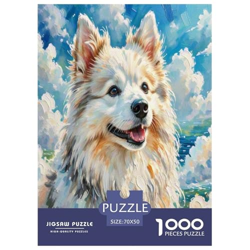 Japanischer spitzer Nasenhund 1000 Teile Kleine Tierhunde Puzzles Premium Quality Pädagogisch - Home Room Decoration Unterhaltung Für Erwachsene Und Kinder Wertvoll Geschenk Für 70x50cm/1000pcs von MMDASBVPE